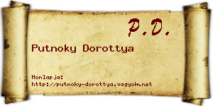 Putnoky Dorottya névjegykártya